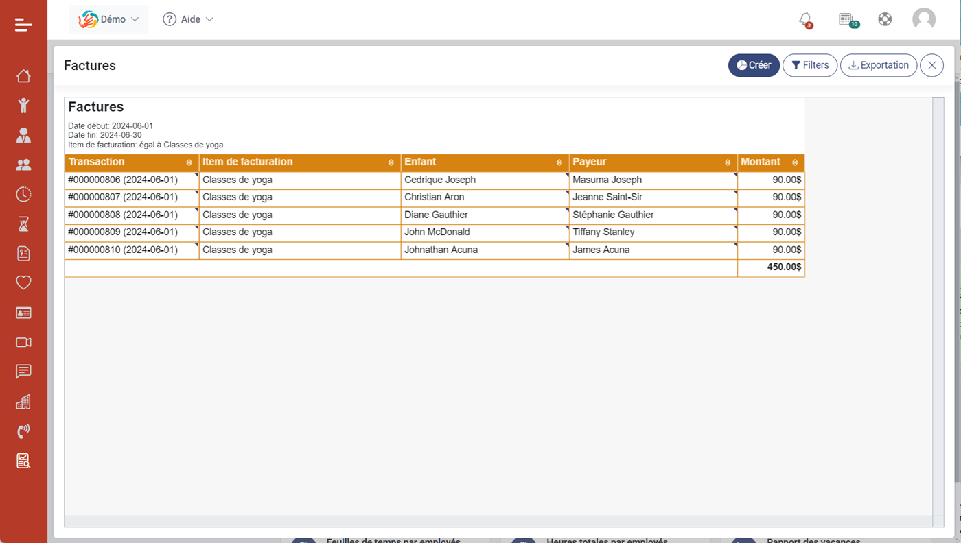 MaGarderie Plus: Facturation des programmes spéciaux MaGarderie Plus: Facturation des programmes spéciaux
