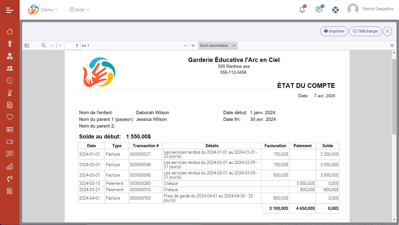 MaGarderie Plus: Nouveautés du module de facturation MaGarderie Plus: Nouveautés du module de facturation