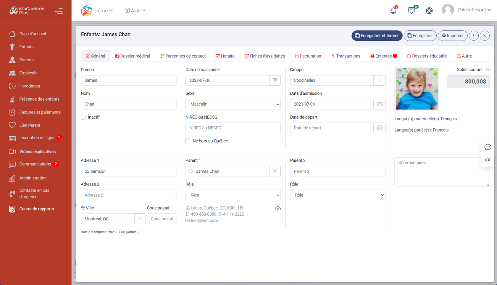 MaGarderie Plus: Nouveaux rapports dans MaGarderie Plus