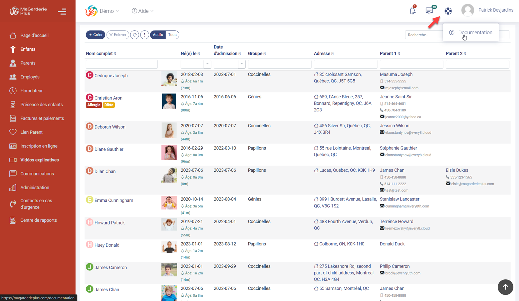 Portail de documentation de MaGarderie Plus Portail de documentation de MaGarderie Plus
