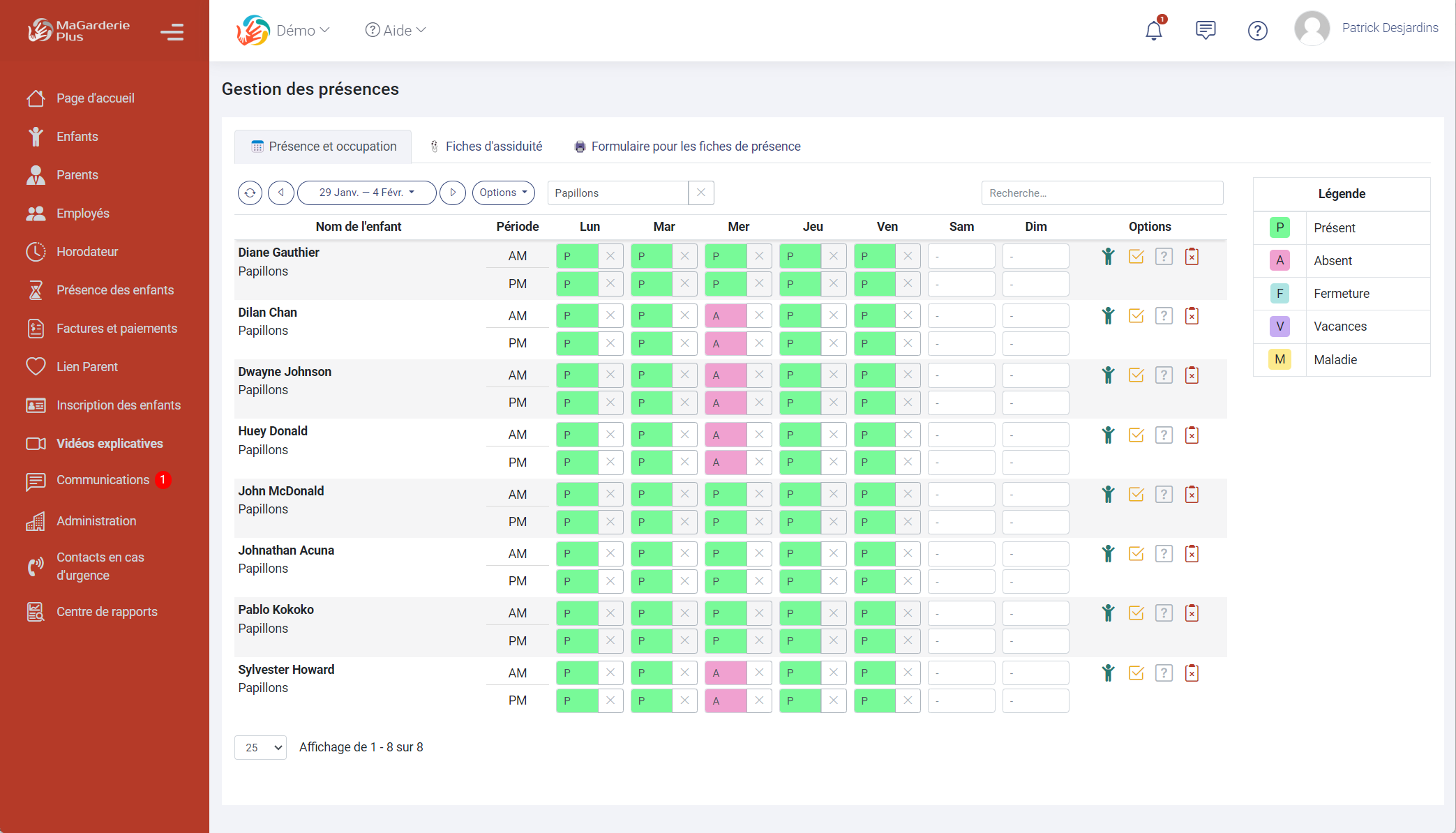 MaGarderie Plus: Présence des enfants de A à Z et au-delà