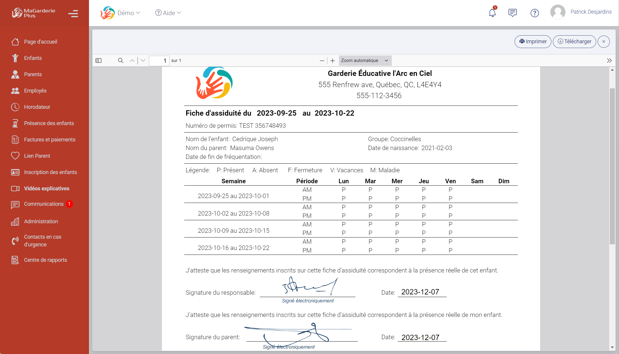 MaGarderie Plus: Présence des enfants de A à Z et au-delà MaGarderie Plus: Présence des enfants de A à Z et au-delà