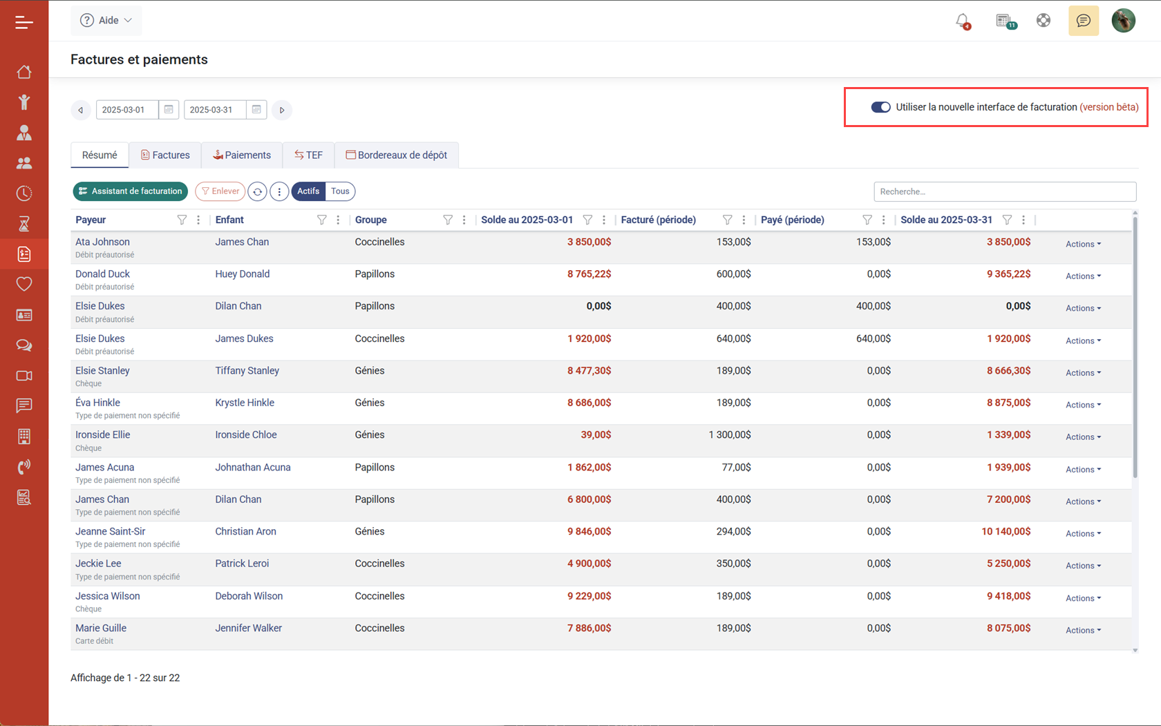 Les dernières améliorations du module de facturation Les dernières améliorations du module de facturation