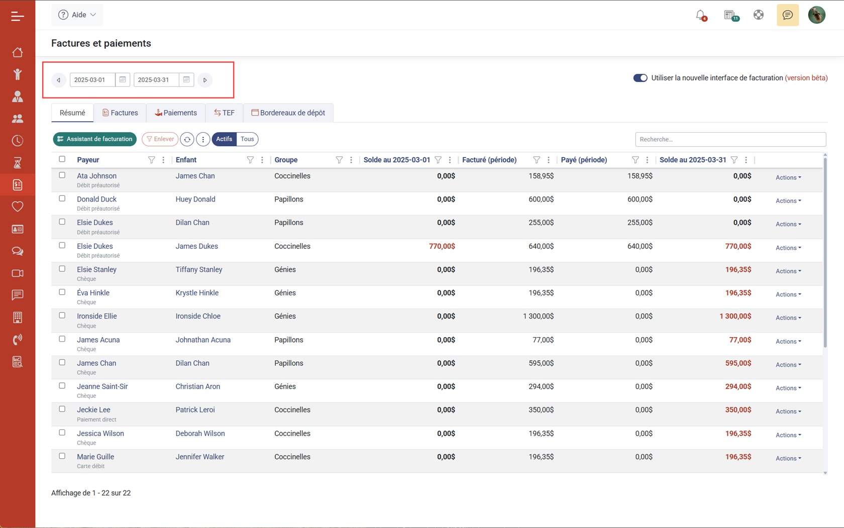 Les dernières améliorations du module de facturation Les dernières améliorations du module de facturation
