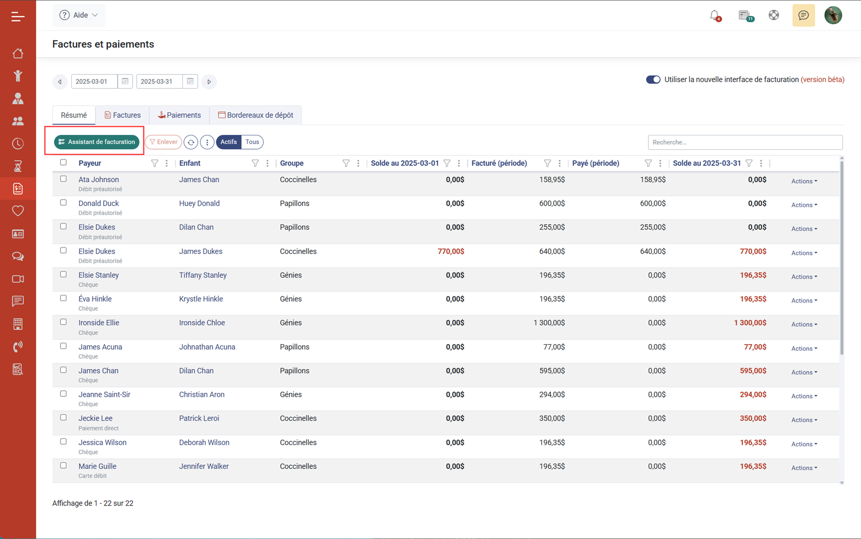 Les dernières améliorations du module de facturation Les dernières améliorations du module de facturation