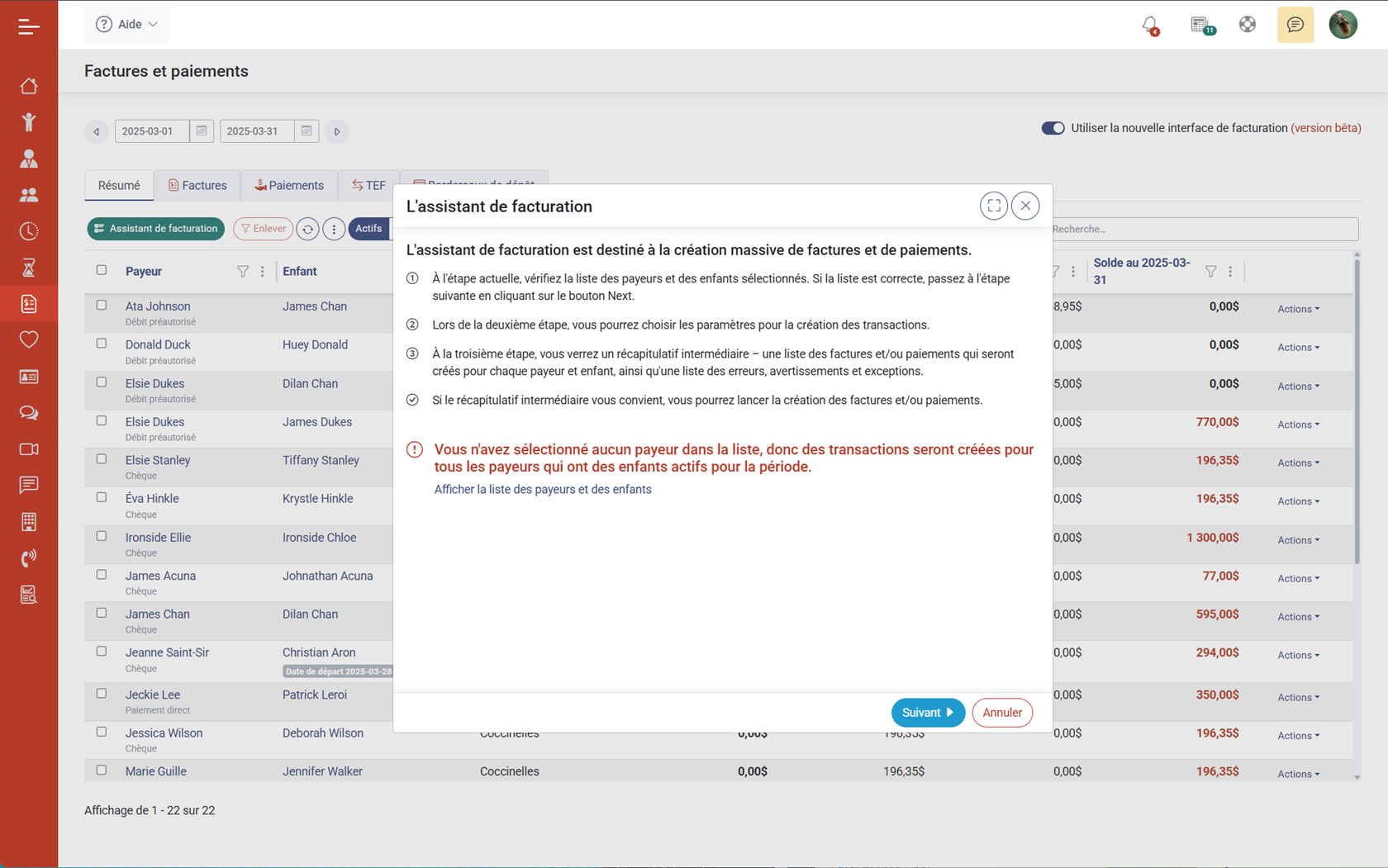 Les dernières améliorations du module de facturation Les dernières améliorations du module de facturation
