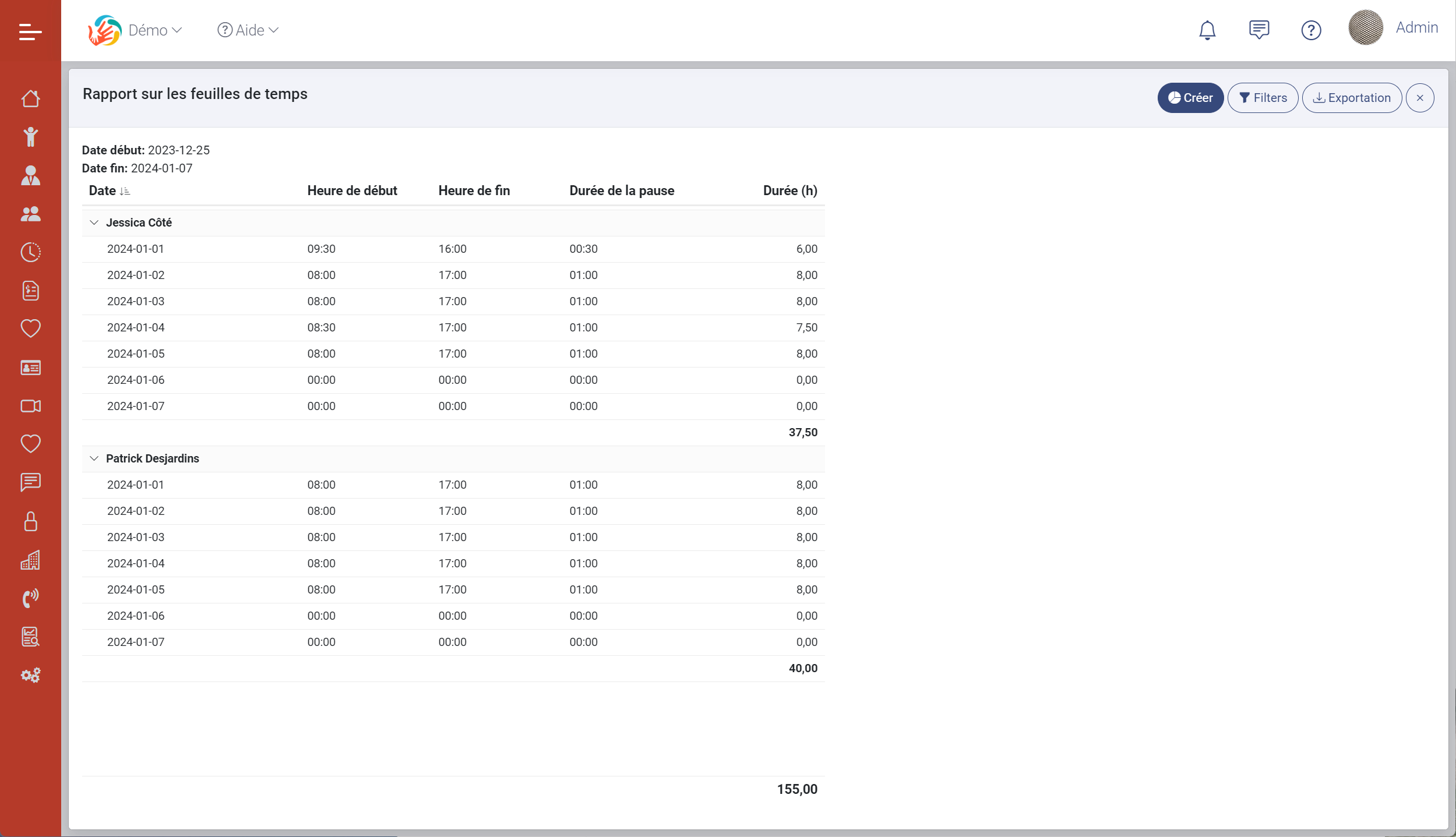 Feuilles de temps des employés dans MaGarderie Plus Feuilles de temps des employés dans MaGarderie Plus