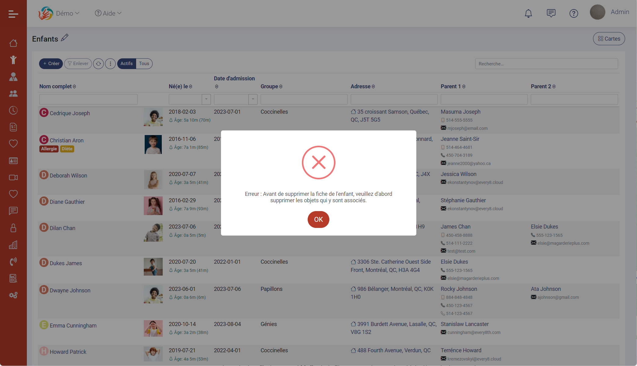 Intégrité référentielle des données dans MaGarderie Plus Intégrité référentielle des données dans MaGarderie Plus