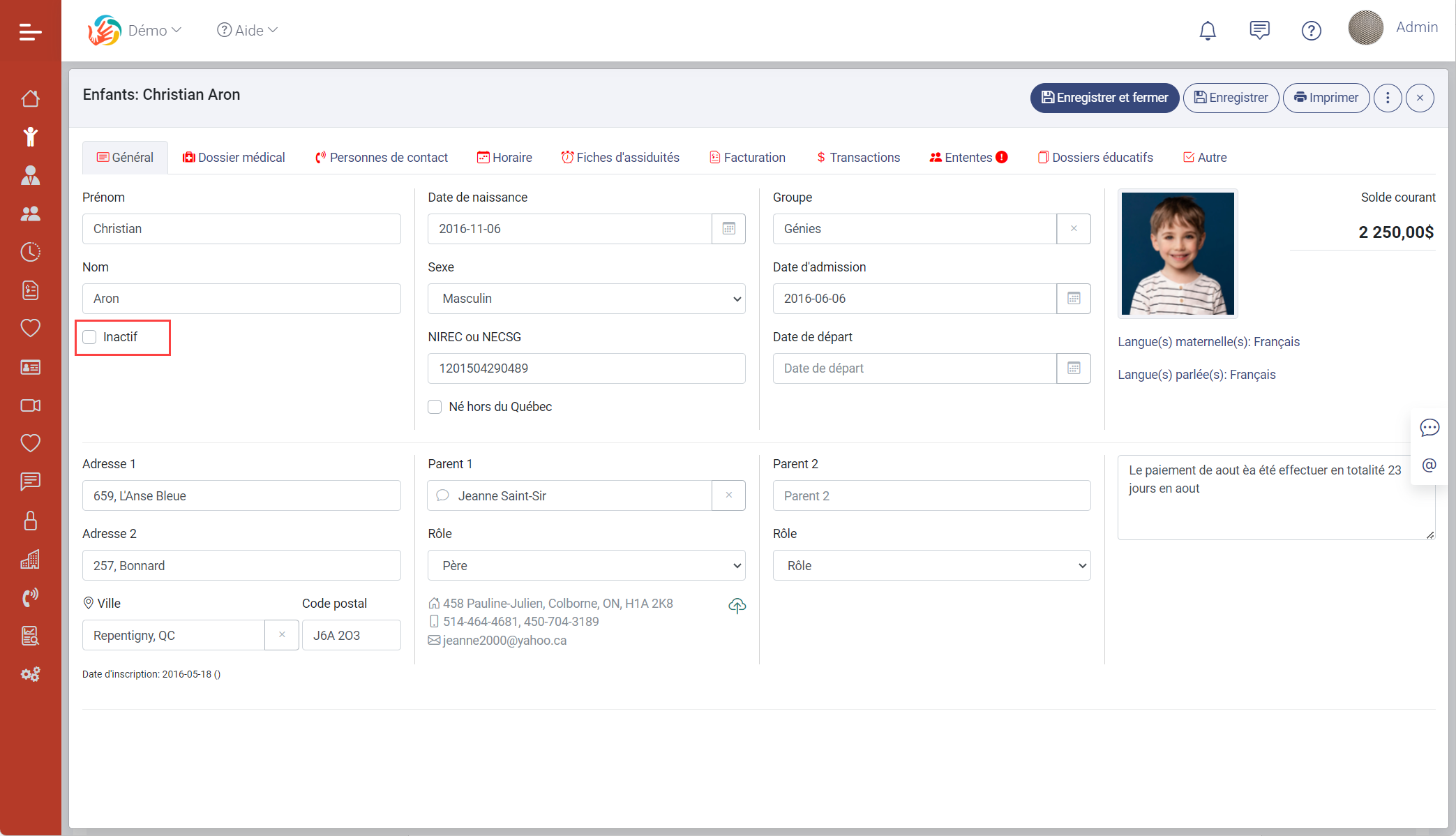 Intégrité référentielle des données dans MaGarderie Plus Intégrité référentielle des données dans MaGarderie Plus