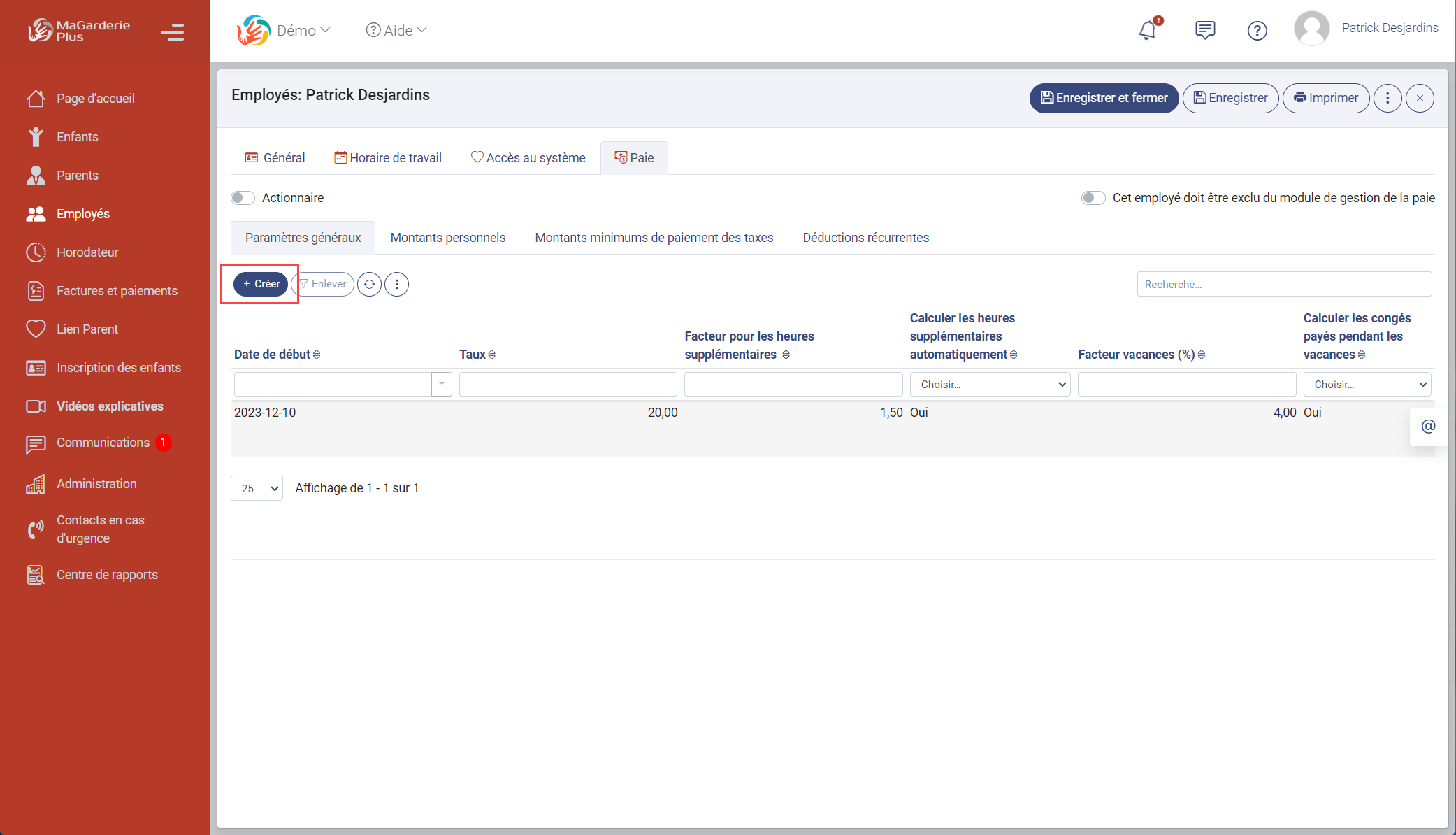 MaGarderie Plus: Module de paie MaGarderie Plus: Module de paie