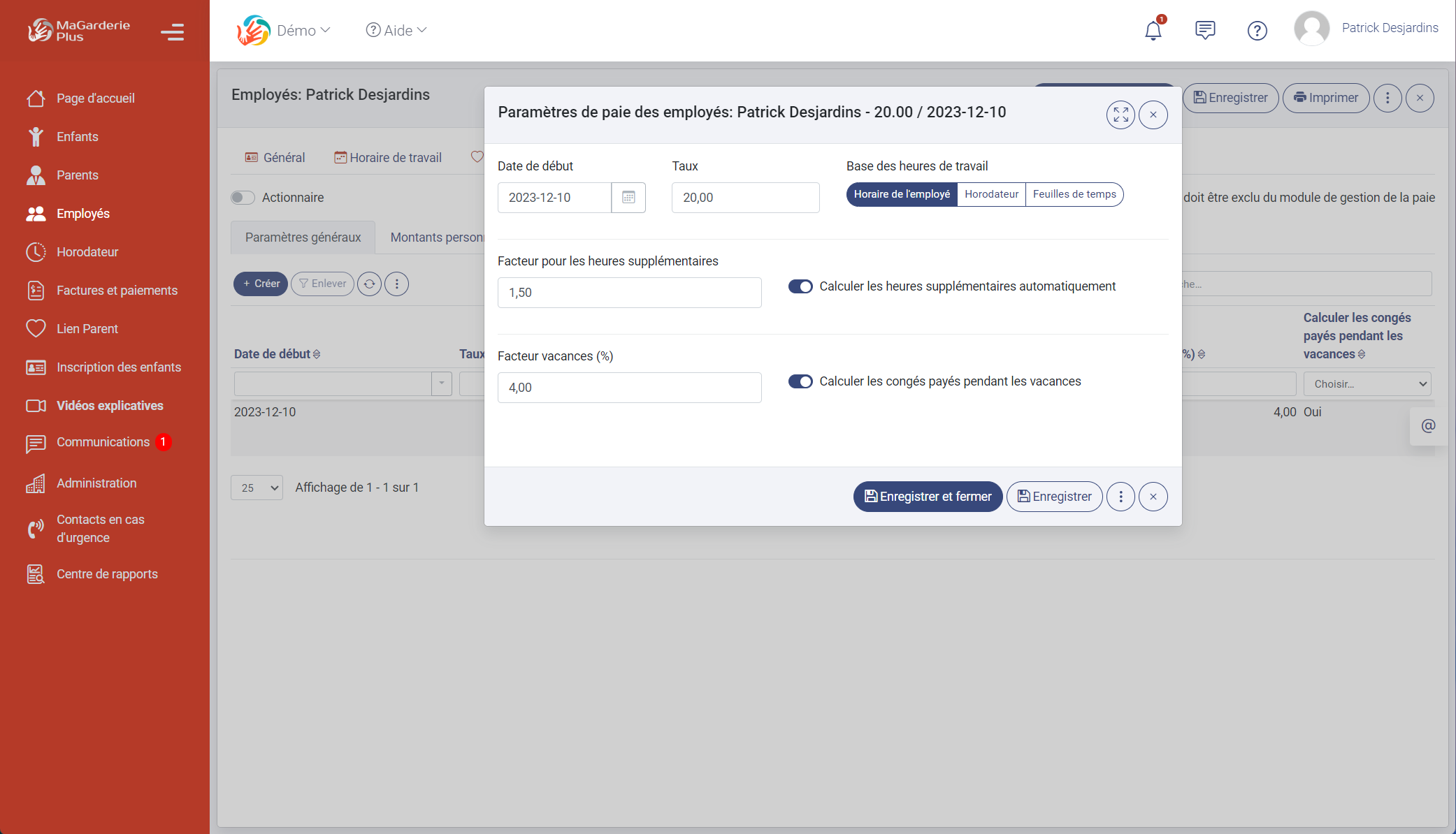 MaGarderie Plus: Module de paie MaGarderie Plus: Module de paie