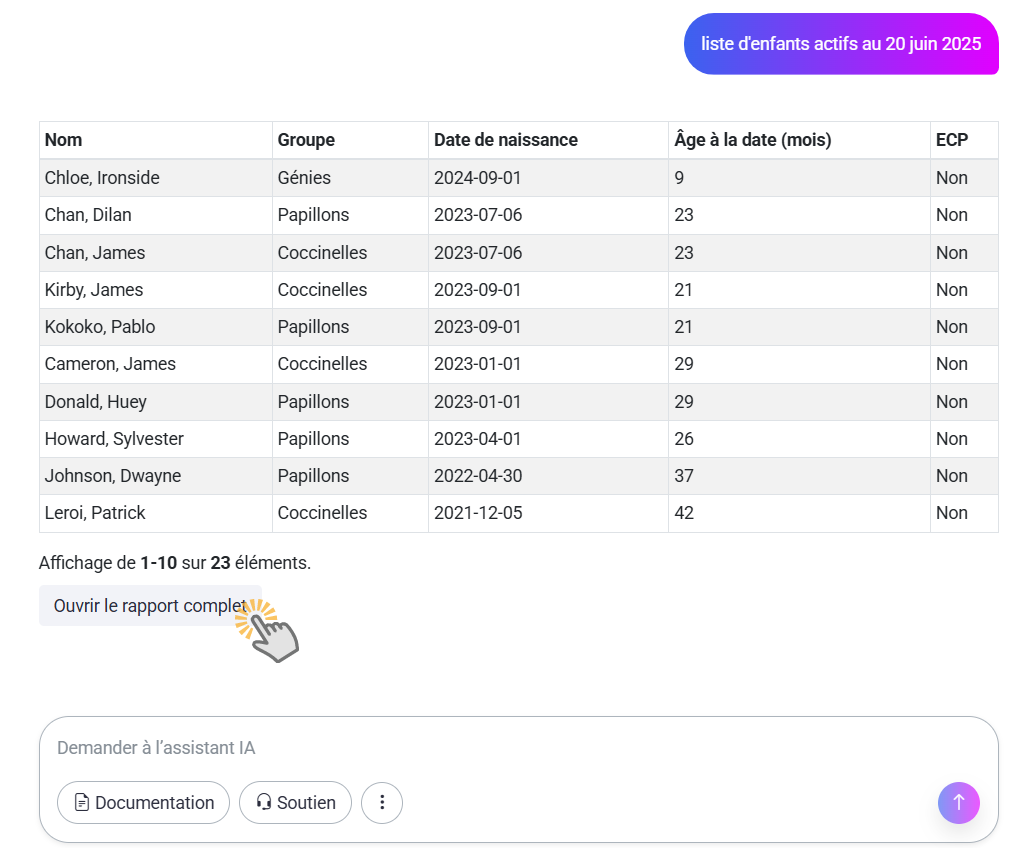 MaGarderie Plus Discuter avec l'IA