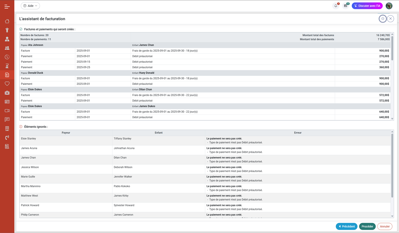 MaGarderie Plus Facturation automatique et prélèvements préautorisés